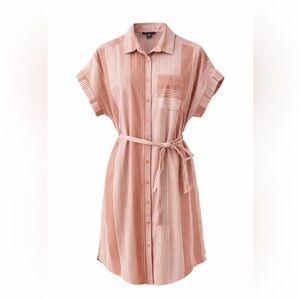 Ashley Stewart Striped Shirt‎ Dress | Tie Waist | Size 12